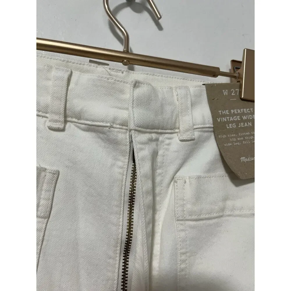 Madewell‎ Womens Perfect Vintage Wide Leg Jeans Size 27 Cream White Preppy NWT - Picture 3 of 8